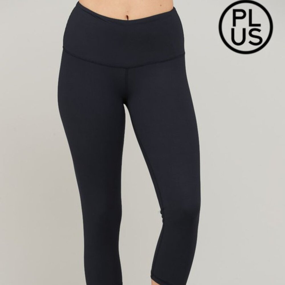 Capri Leggings in Black - light athletic hold by Rae Mode - Small thru 3X